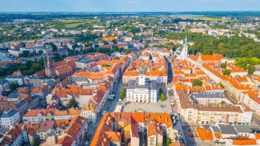 Poland.IMAGE 'deki Kalisz kasabasının panorama manzarası