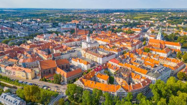Poland.IMAGE 'deki Kalisz kasabasının panorama manzarası
