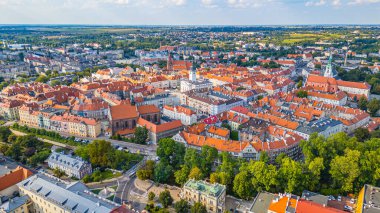 Poland.IMAGE 'deki Kalisz kasabasının panorama manzarası