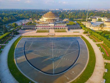 Wroclaw, Poland.IMAGE 'deki Centennial Hall' un Sabah Görüşü