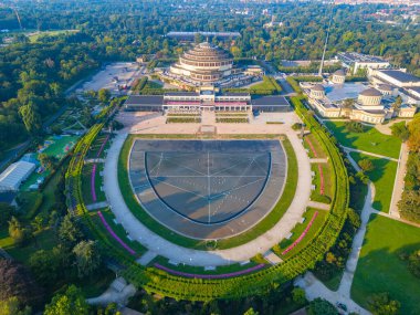 Wroclaw, Poland.IMAGE 'deki Centennial Hall' un Sabah Görüşü