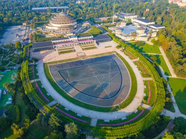 Wroclaw, Poland.IMAGE 'deki Centennial Hall' un Sabah Görüşü