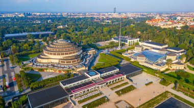 Wroclaw, Poland.IMAGE 'deki Centennial Hall' un Sabah Görüşü