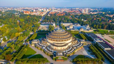 Wroclaw, Poland.IMAGE 'deki Centennial Hall' un Sabah Görüşü