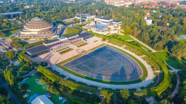 Wroclaw, Poland.IMAGE 'deki Centennial Hall' un Sabah Görüşü