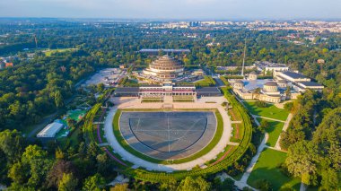 Wroclaw, Poland.IMAGE 'deki Centennial Hall' un Sabah Görüşü