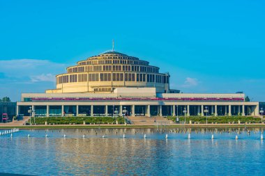 Wroclaw, Poland.IMAGE 'deki Centennial Hall' un Sabah Görüşü