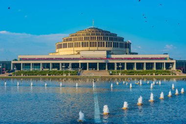 Wroclaw, Poland.IMAGE 'deki Centennial Hall' un Sabah Görüşü