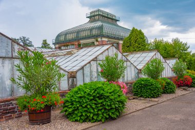 Poland.IMAGE 'deki Ksiaz Kalesi' nin Palm House 'u.