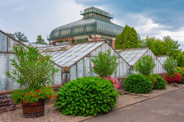 Poland.IMAGE 'deki Ksiaz Kalesi' nin Palm House 'u.