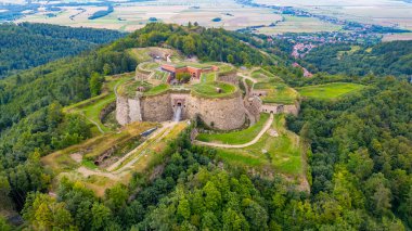 Poland.IMAGE 'deki Srebrna Gora Kalesi Panoraması