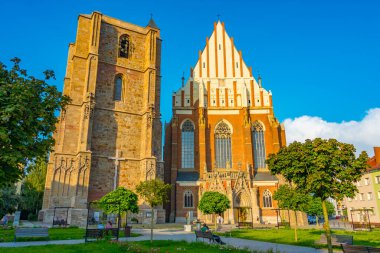 St. Jacob Bazilikası ve St. Agnes Nysa, Poland.IMAGE 'de.