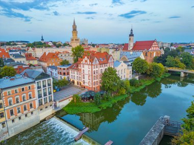 Eski Opole, Poland.IMAGE 'in Panorama manzarası