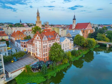 Eski Opole, Poland.IMAGE 'in Panorama manzarası