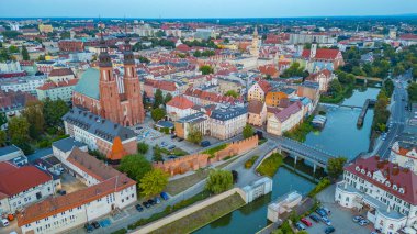 Polonya şehri Opole.IMAGE Panorama Manzarası