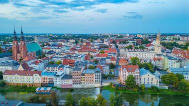 Polonya şehri Opole.IMAGE Panorama Manzarası