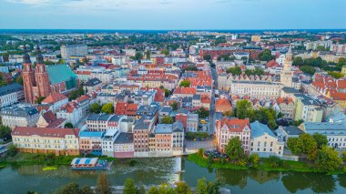 Polonya şehri Opole.IMAGE Panorama Manzarası