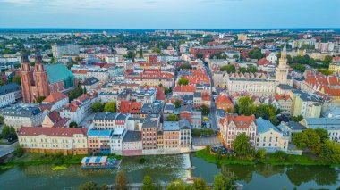 Polonya şehri Opole.IMAGE Panorama Manzarası