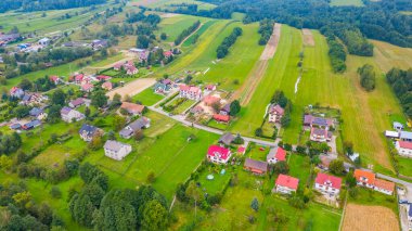 Poland.IMAGE 'deki Lipnica Murowana köyünün panorama manzarası