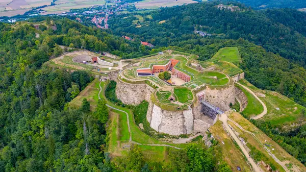 Poland.IMAGE 'deki Srebrna Gora Kalesi Panoraması