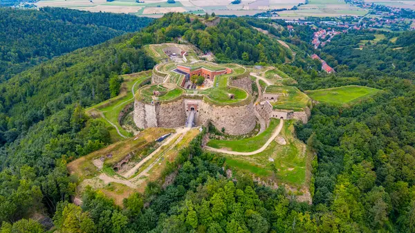 Poland.IMAGE 'deki Srebrna Gora Kalesi Panoraması