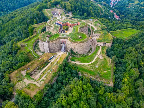 Poland.IMAGE 'deki Srebrna Gora Kalesi Panoraması