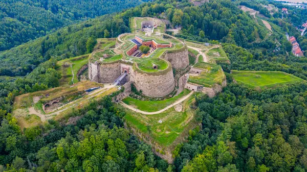 Poland.IMAGE 'deki Srebrna Gora Kalesi Panoraması
