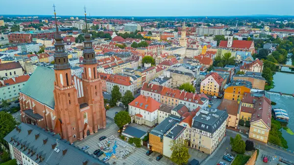 Polonya şehri Opole.IMAGE Panorama Manzarası