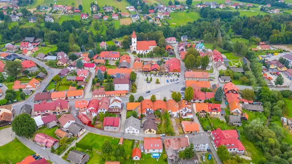 Poland.IMAGE 'deki Lipnica Murowana köyünün panorama manzarası
