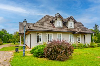 Nowy Sacz, Poland.IMAGE 'de tarihi evleri olan Galiçya kasabası.