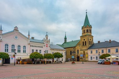 Rynek Meydanı ve Fransisken Manastırı Sanok, Poland.IMAGE