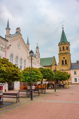 Rynek Meydanı ve Fransisken Manastırı Sanok, Poland.IMAGE