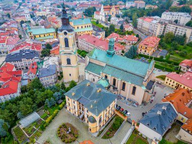 Poland.IMAGE 'deki Przemysl katedralinin panorama görüntüsü