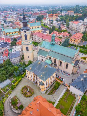 Poland.IMAGE 'deki Przemysl katedralinin panorama görüntüsü