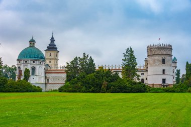 Poland.IMAGE 'deki Krasiczyn kalesinde gün doğumu.