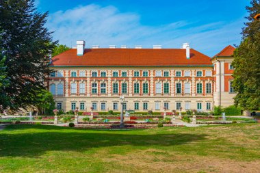 Güneşli bir günde Polonya 'daki Lancut Kalesi.
