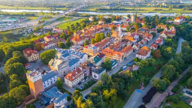 Poland.IMAGE 'deki Sandomierz Panoraması