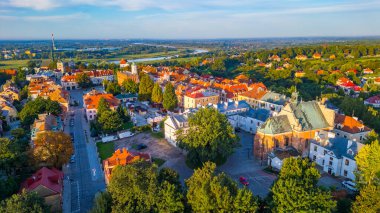 Poland.IMAGE 'deki Sandomierz Panoraması