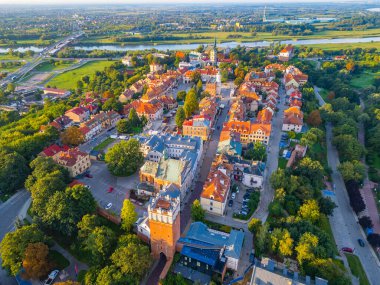 Poland.IMAGE 'deki Sandomierz Panoraması