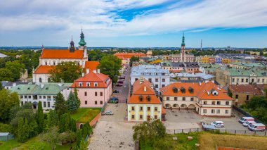 Poland.IMAGE 'deki Zamosc kasabasının panorama manzarası