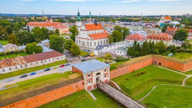 Poland.IMAGE 'deki Zamosc kasabasının panorama manzarası