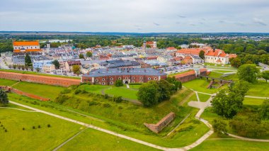 Poland.IMAGE 'deki Zamosc kasabasının panorama manzarası