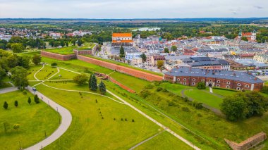 Poland.IMAGE 'deki Zamosc kasabasının panorama manzarası