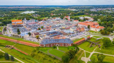 Poland.IMAGE 'deki Zamosc kasabasının panorama manzarası