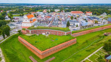 Poland.IMAGE 'deki Zamosc kasabasının panorama manzarası