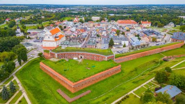 Poland.IMAGE 'deki Zamosc kasabasının panorama manzarası