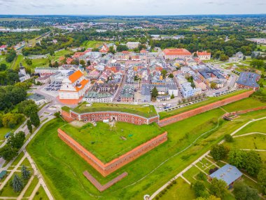 Poland.IMAGE 'deki Zamosc kasabasının panorama manzarası