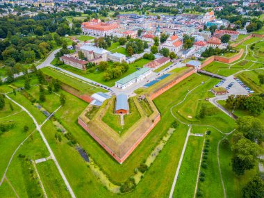 Poland.IMAGE 'deki Zamosc kasabasının panorama manzarası