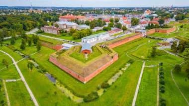 Poland.IMAGE 'deki Zamosc kasabasının panorama manzarası
