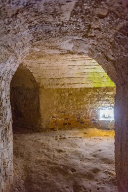 Chelm, Poland.IMAGE 'deki eski tebeşir tünelleri.
